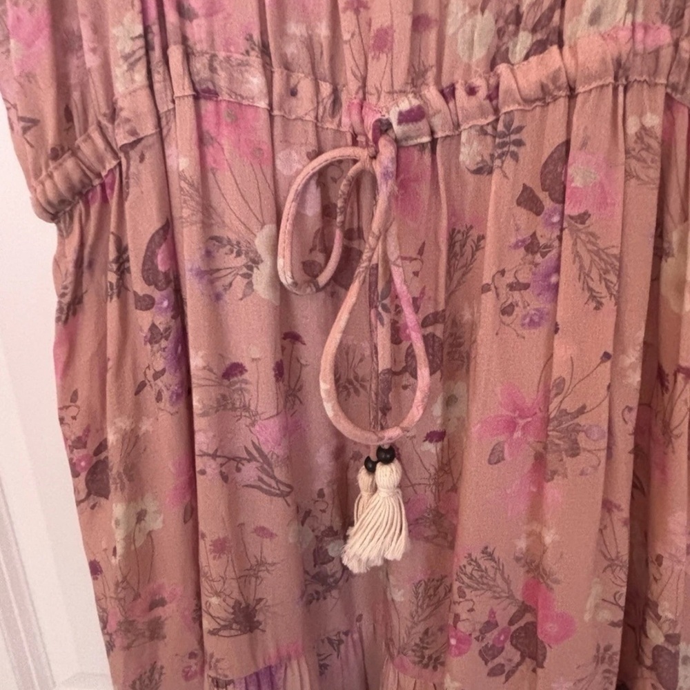 🌸SPELL & THE GYPSY COLLECTIVE WILD BLOOM STRAPPY DRESS - BLUSH PINK SZ MEDIUM🌸 - Picture 2 of 4